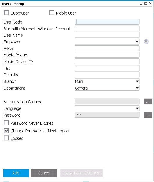 SAP Business One – User setup and administration: