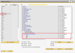 Step 1 - Setup Authorisations