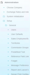 User Setup Window location in SAP Business One
