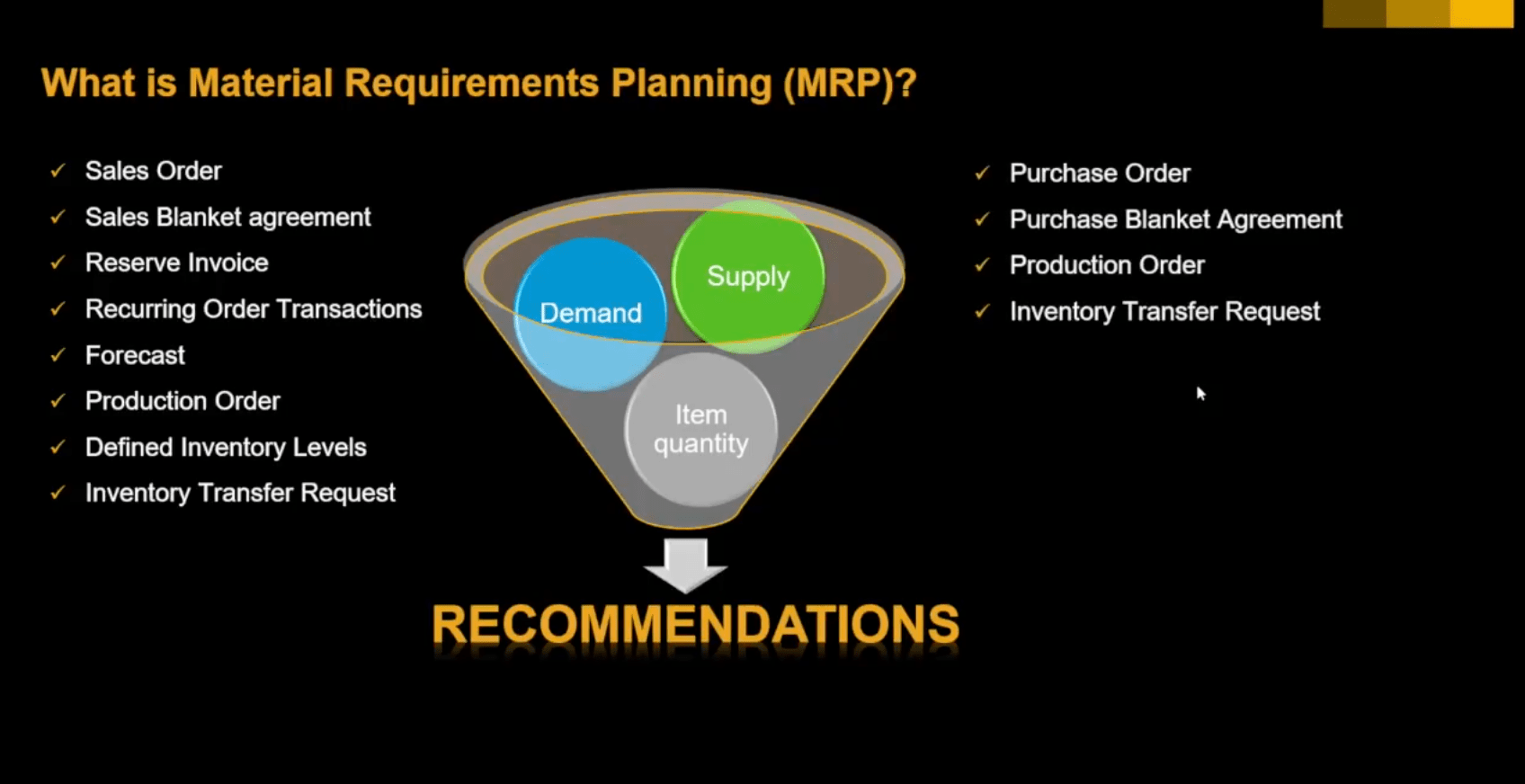 What is MRP - Material Requirements Planning in SAP Business One?