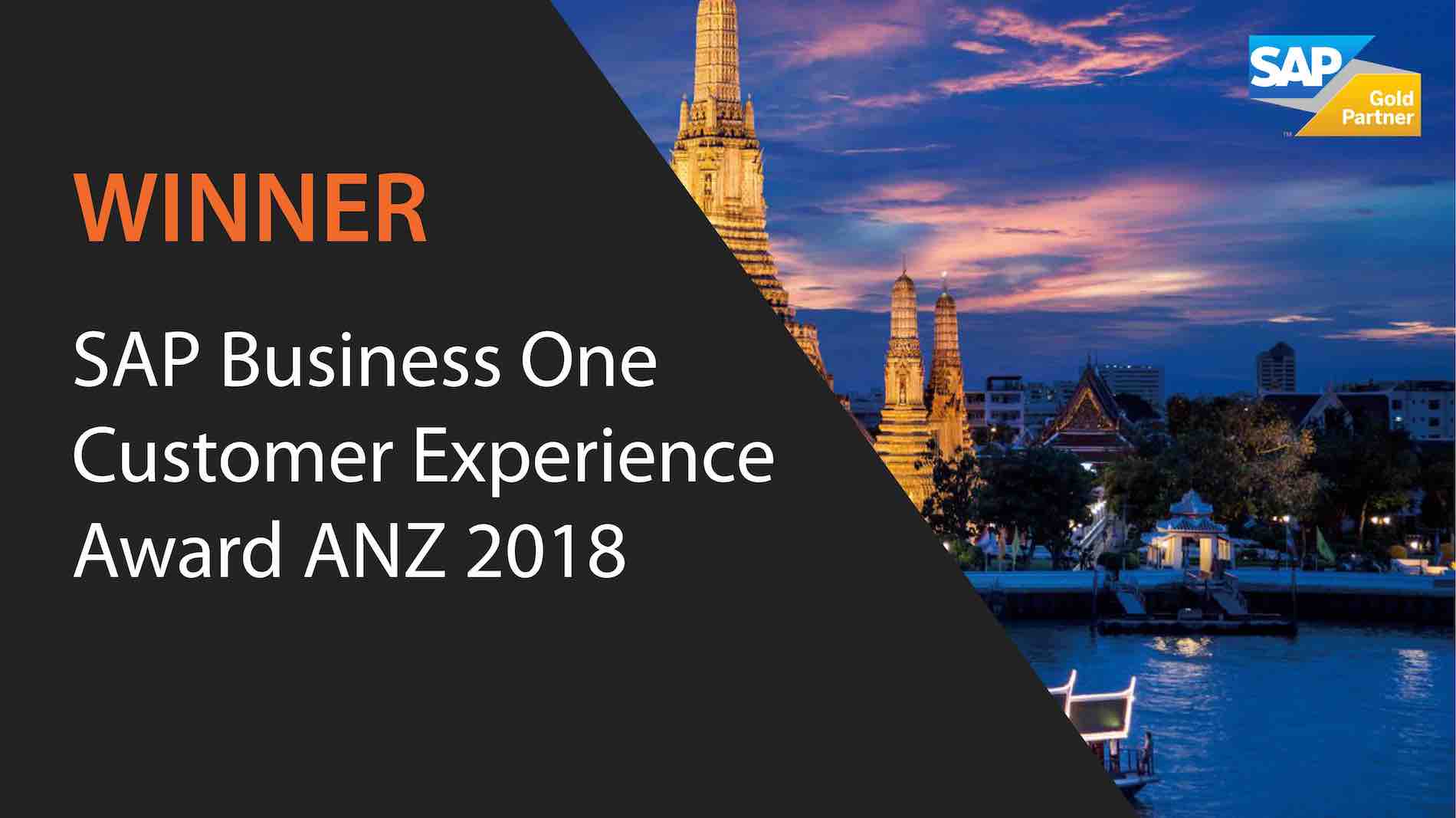 2018 ANZ SAP Business One Customer Experience Award