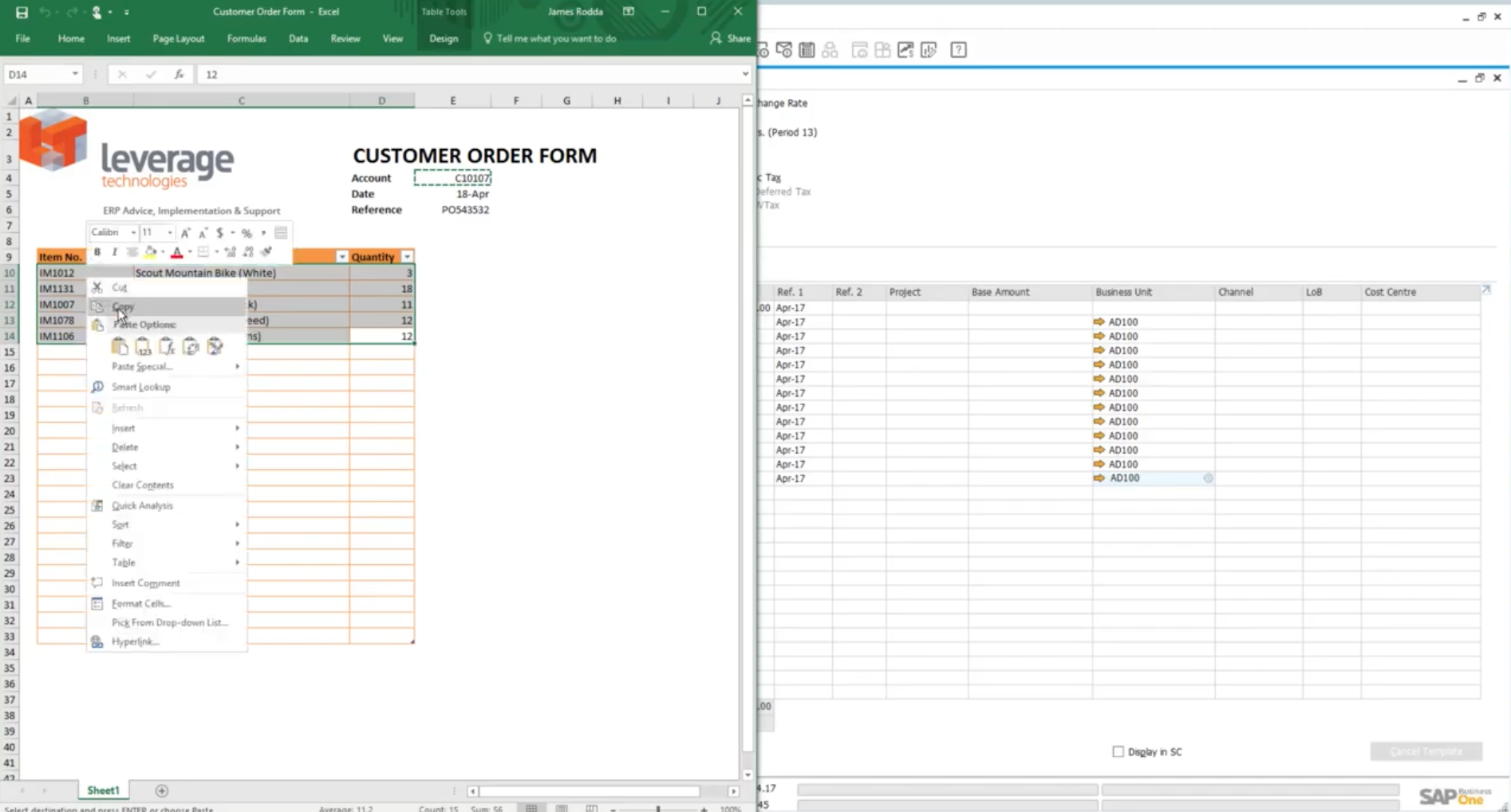 Copy Paste Functionality in SAP Business One Copy Paste Functionality in SAP Business One