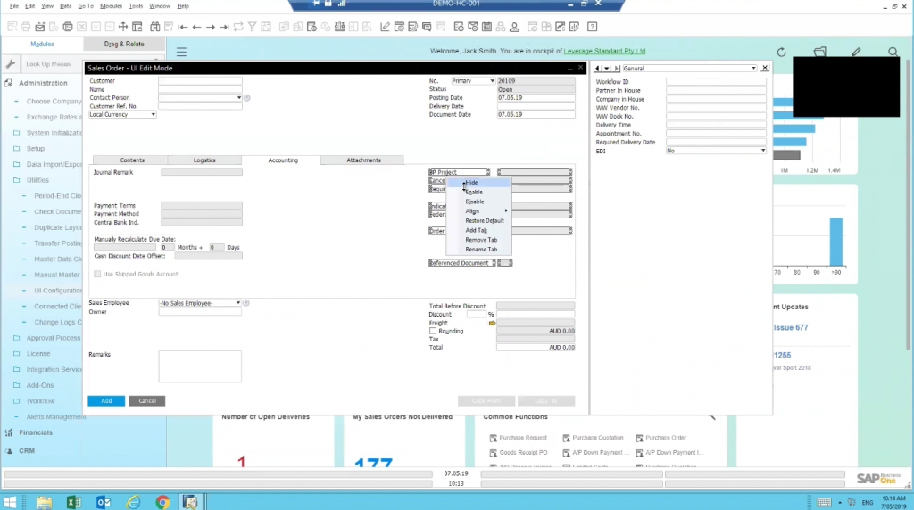 Modify, hide or disable fields in the UI editor