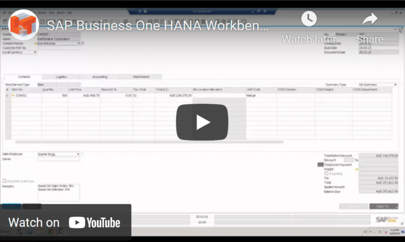 SAP Business One HANA workflow