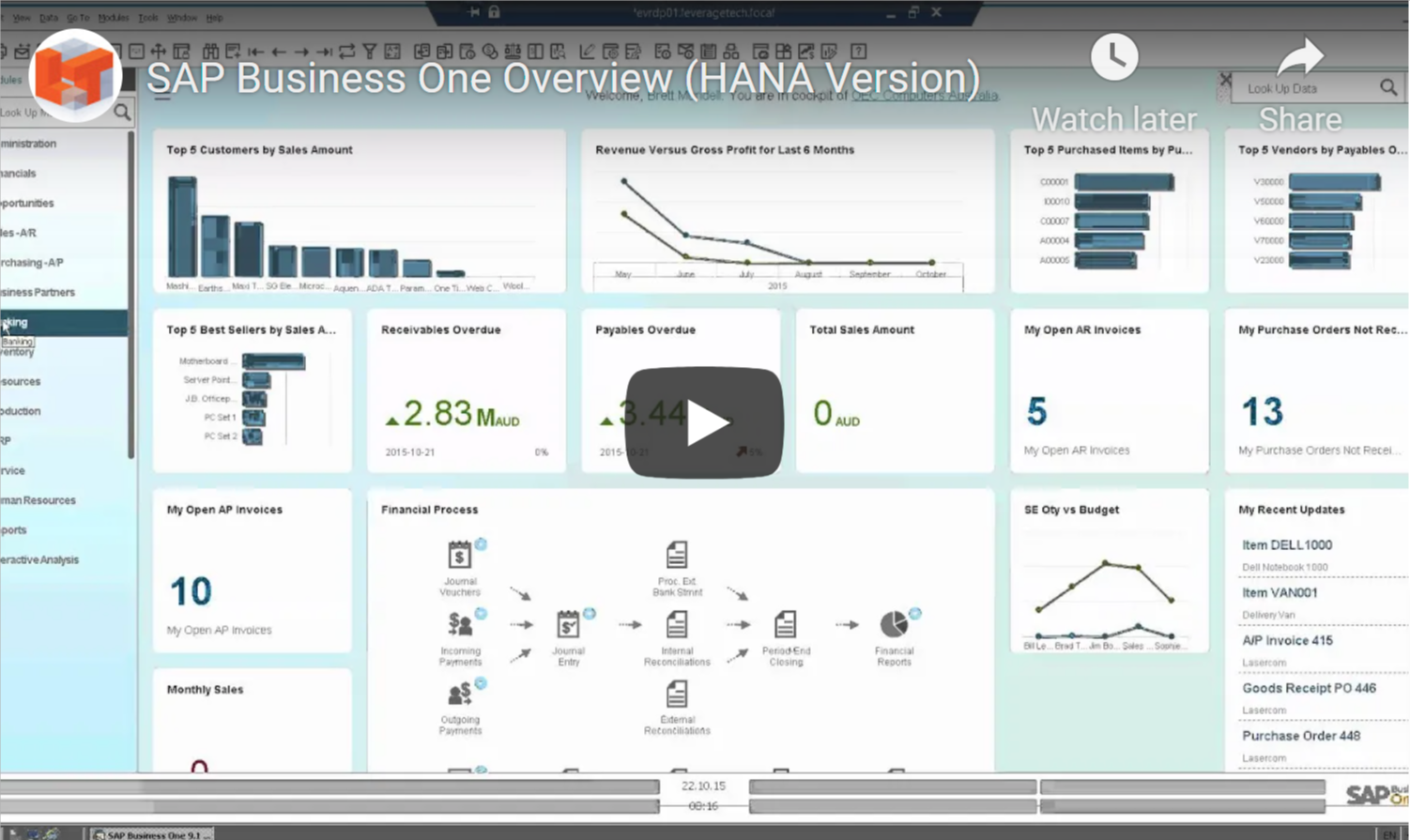 SAP Business One Overview Demonstration