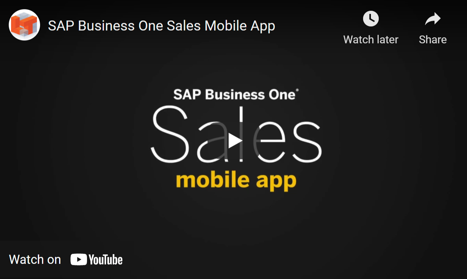 SAP Business One Sales Mobile App